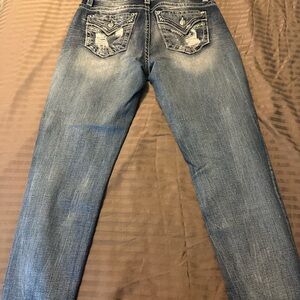 Miss Me Distressed Blue Skinny Jeans